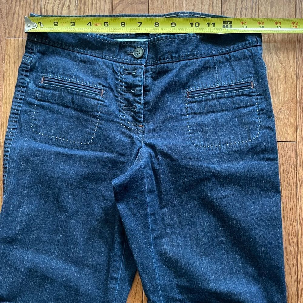 Theory Daled Arkansas Dark Wash Flare Leg Jeans Sz 0 - Picture 5 of 10